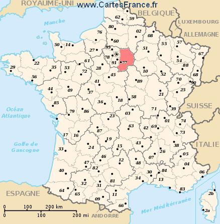 carte departement Seine-et-Marne