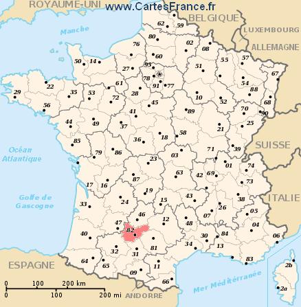 carte departement Tarn-et-Garonne