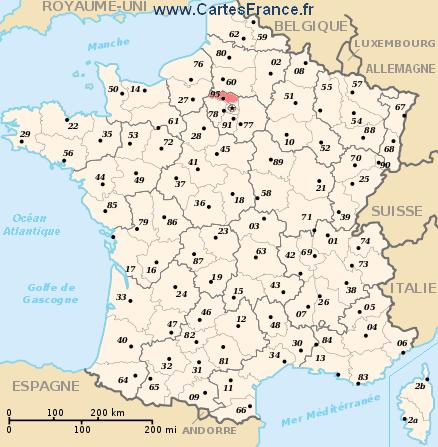 carte departement Val-d'Oise