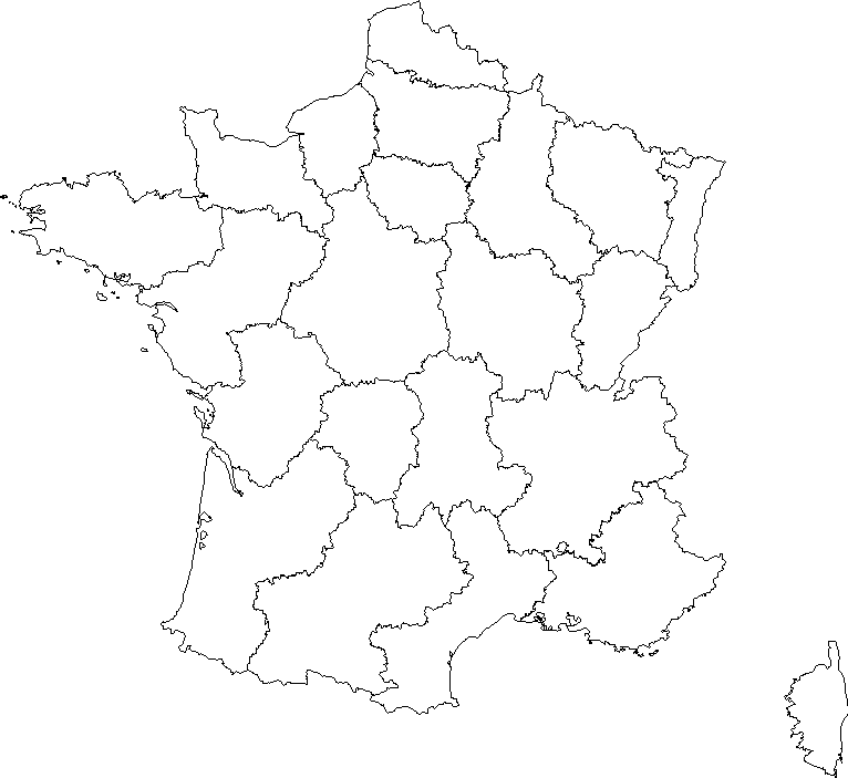 carte des regions de France