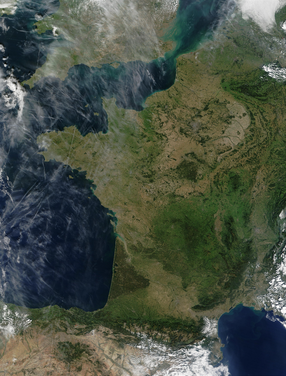 Image satellite de France du 29/09/2002
