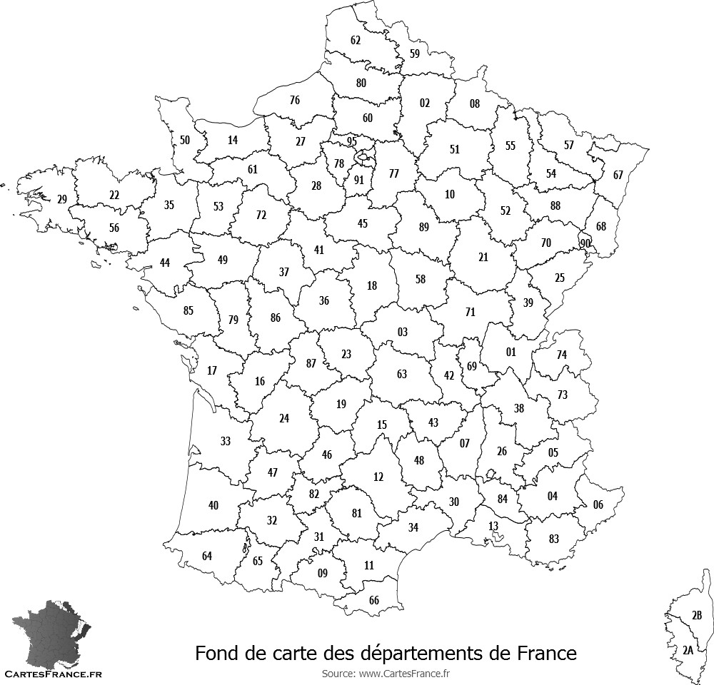Carte De France Departement Vierge