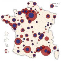 Cartes des manifestations contre la réforme des retraites du 23/09/10 