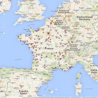 Carte des manifestations Je Suis Charlie