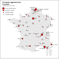 Carte des agglomerations francaises