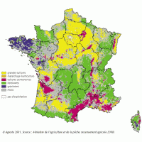 Carte de France agricole