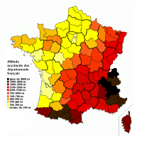 Altitude maximale des départements