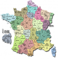 Carte des départements français