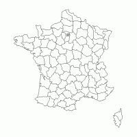 Fond de carte de France des departements