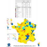 Carte élections législatives 2017 - Tour 1