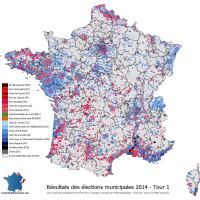 Carte élections municipales 2014 - Tour 1
