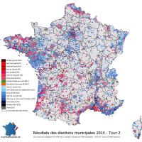 Carte élections municipales 2014 - Tour 2
