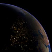 Photo de l'Europe de nuit depuis l'ISS