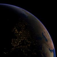 Photo de l'Europe de nuit depuis l'ISS