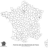 Fond de carte des départements de France