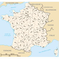 Fond de carte des regions et départements