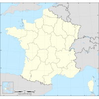 Carte de France vierge avec regions