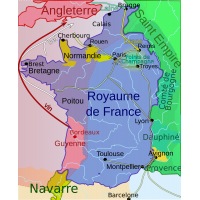 Carte de la guerre de cent ans en 1330