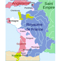 Carte de la guerre de cent ans en 1365