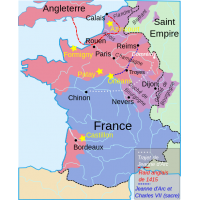 Carte de la guerre de cent ans en 1429