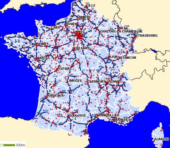 Carte des radars automatiques fixes en France