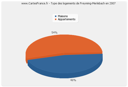 Type des logements de Freyming-Merlebach en 2007