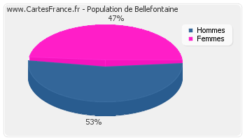 Répartition de la population de Bellefontaine en 2007